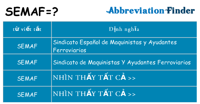 semaf hiện những gì đứng cho