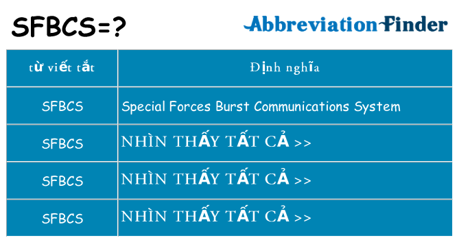 sfbcs hiện những gì đứng cho