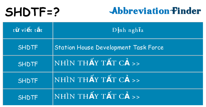 shdtf hiện những gì đứng cho