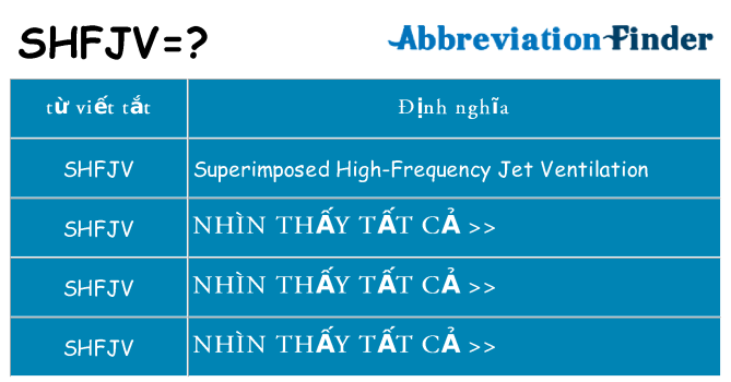 shfjv hiện những gì đứng cho