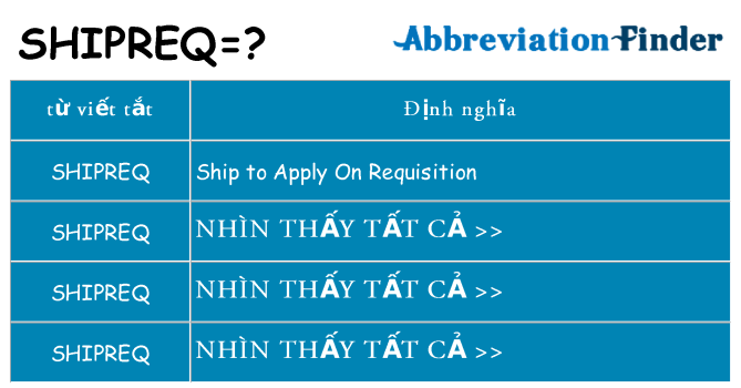 shipreq hiện những gì đứng cho
