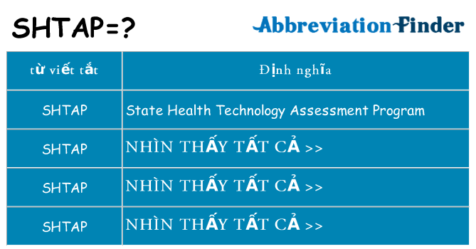 shtap hiện những gì đứng cho