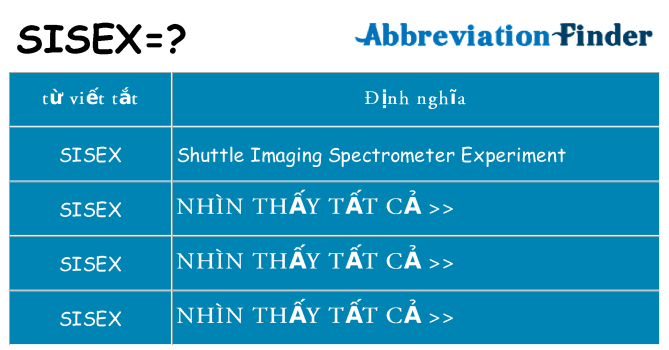 sisex hiện những gì đứng cho