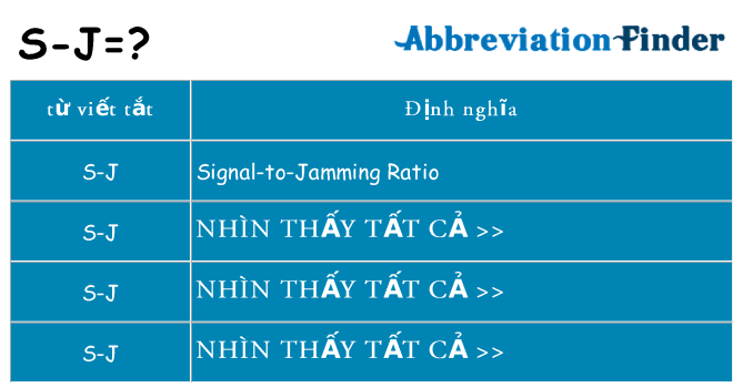 s-j hiện những gì đứng cho