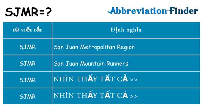 sjmr hiện những gì đứng cho