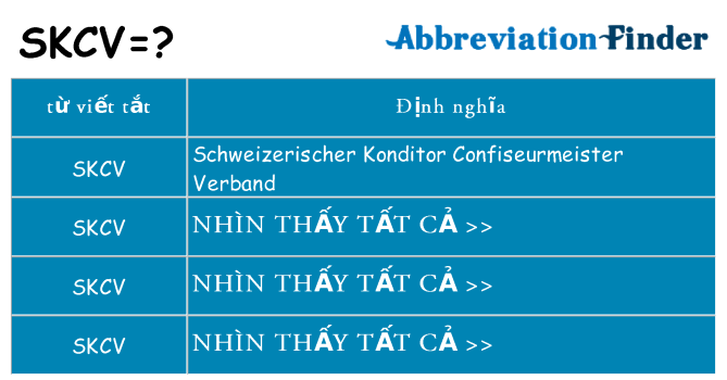 skcv hiện những gì đứng cho