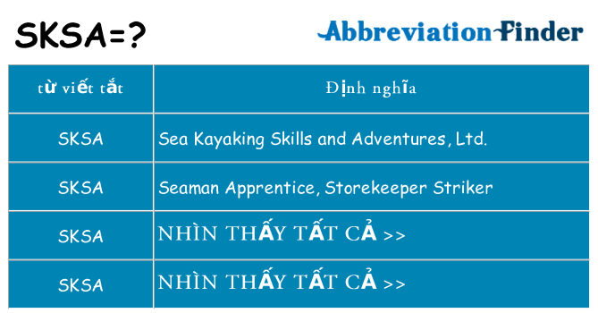 sksa hiện những gì đứng cho