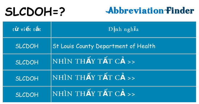 slcdoh hiện những gì đứng cho