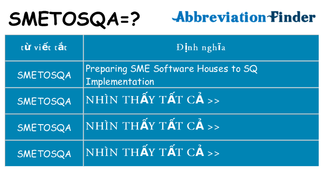 smetosqa hiện những gì đứng cho