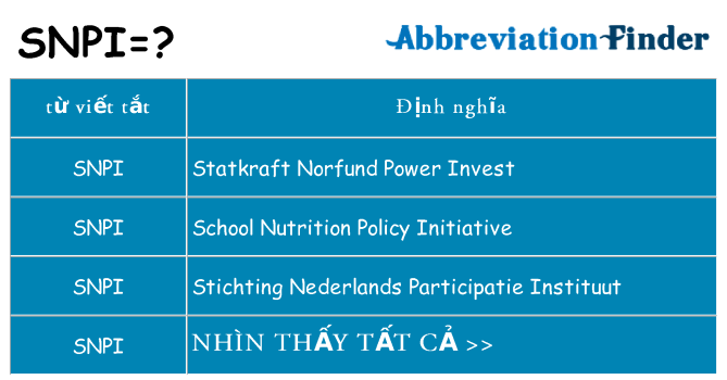 snpi hiện những gì đứng cho