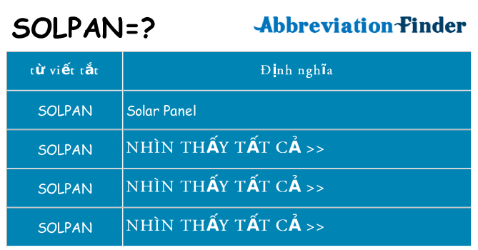 solpan hiện những gì đứng cho