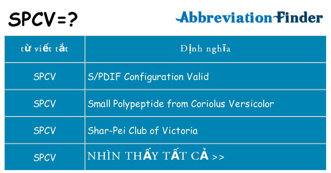 spcv hiện những gì đứng cho