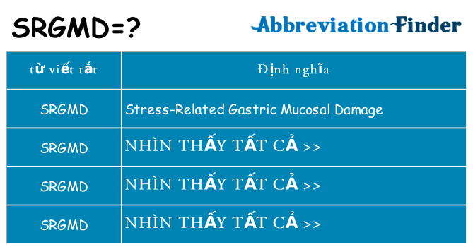 srgmd hiện những gì đứng cho