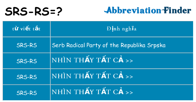 srs-rs hiện những gì đứng cho