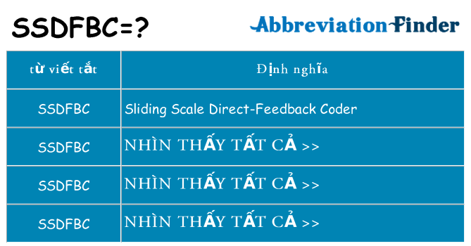 ssdfbc hiện những gì đứng cho