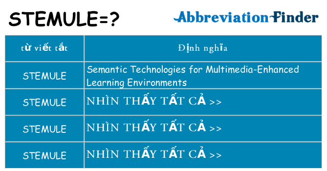 stemule hiện những gì đứng cho