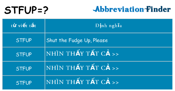 stfup hiện những gì đứng cho