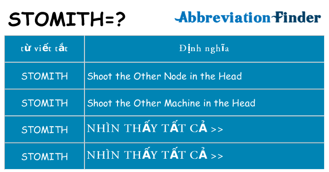 stomith hiện những gì đứng cho