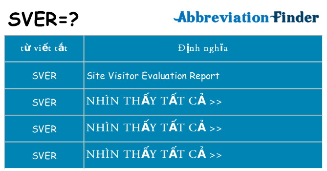 sver hiện những gì đứng cho