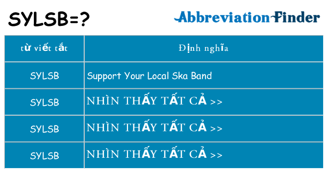 sylsb hiện những gì đứng cho