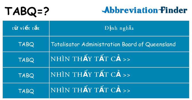 tabq hiện những gì đứng cho