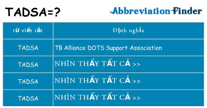 tadsa hiện những gì đứng cho