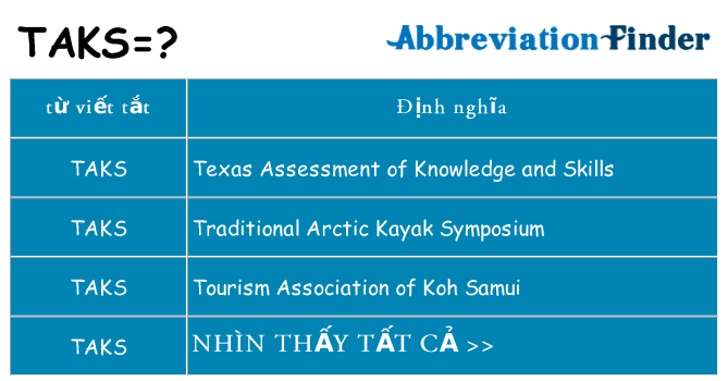 taks hiện những gì đứng cho