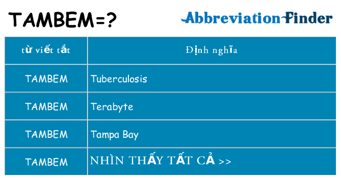 tambem hiện những gì đứng cho