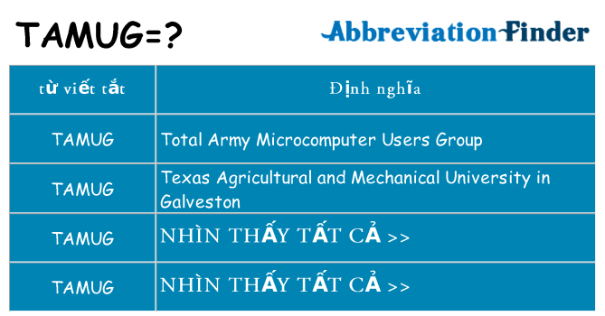 tamug hiện những gì đứng cho