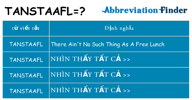 tanstaafl hiện những gì đứng cho