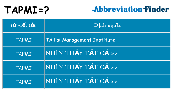 tapmi hiện những gì đứng cho