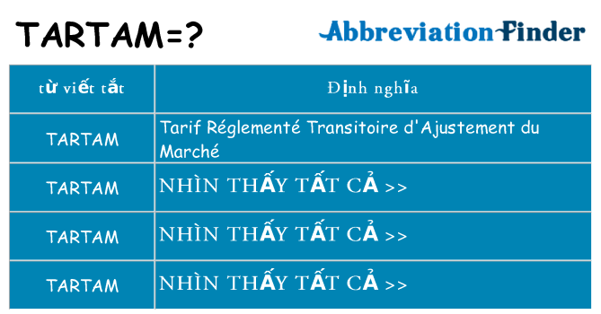 tartam hiện những gì đứng cho