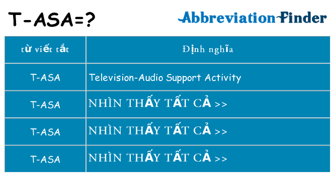 t-asa hiện những gì đứng cho