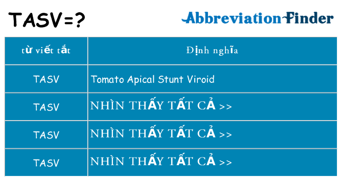 tasv hiện những gì đứng cho
