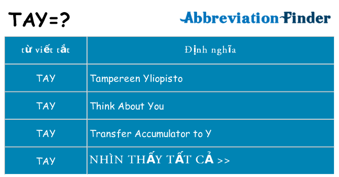 tay hiện những gì đứng cho
