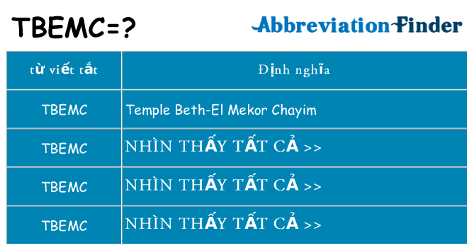 tbemc hiện những gì đứng cho