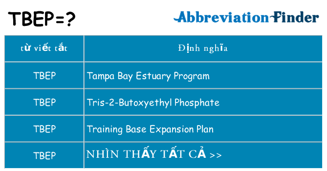 tbep hiện những gì đứng cho