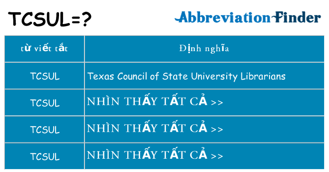 tcsul hiện những gì đứng cho
