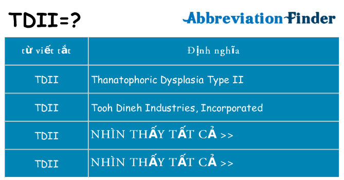 tdii hiện những gì đứng cho