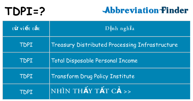 tdpi hiện những gì đứng cho