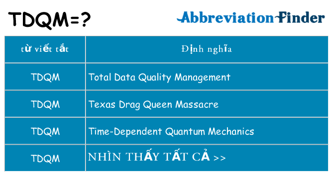 tdqm hiện những gì đứng cho
