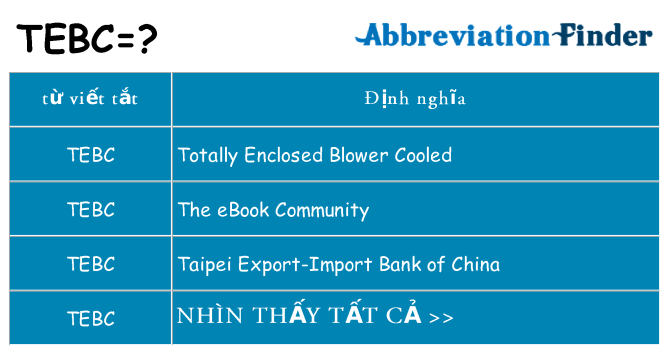 tebc hiện những gì đứng cho