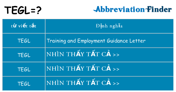 tegl hiện những gì đứng cho