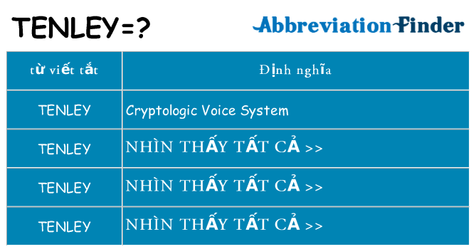 tenley hiện những gì đứng cho