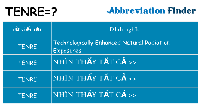 tenre hiện những gì đứng cho