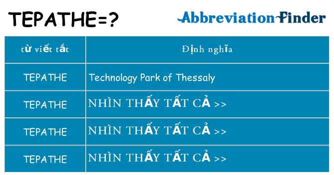 tepathe hiện những gì đứng cho
