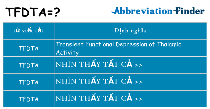tfdta hiện những gì đứng cho