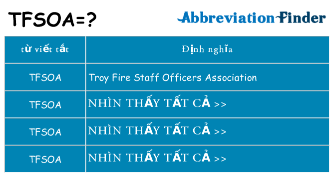 tfsoa hiện những gì đứng cho
