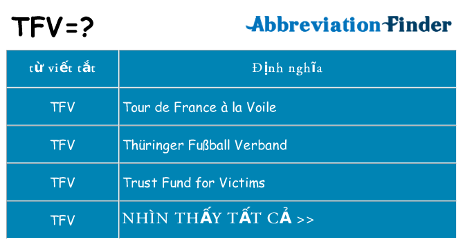 tfv hiện những gì đứng cho