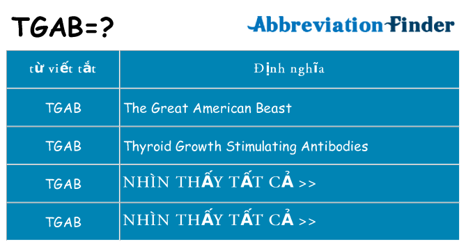 tgab hiện những gì đứng cho